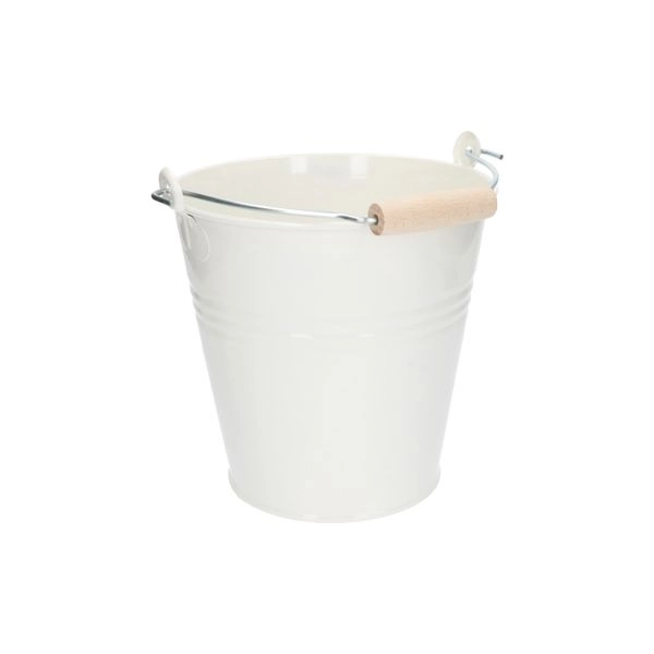 Eimer, zink, offwhite, 6 l
