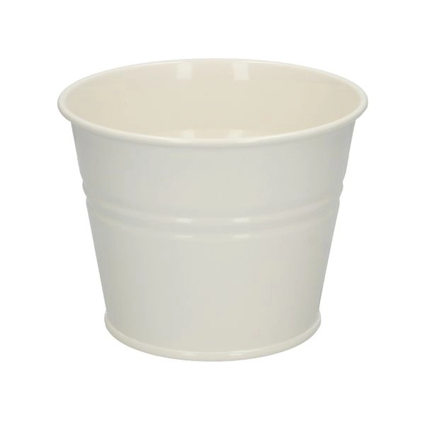 Übertopf, zink, offwhite, ø 14 cm