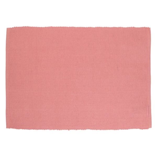 Tischset gerippt, bio-baumwolle (gots), dunkelrosa, 35 x 50 cm