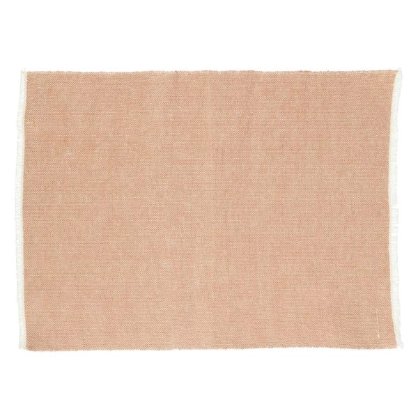 Tischset fransen,bio-baumwolle (gots), sienna, 35 x 50 cm