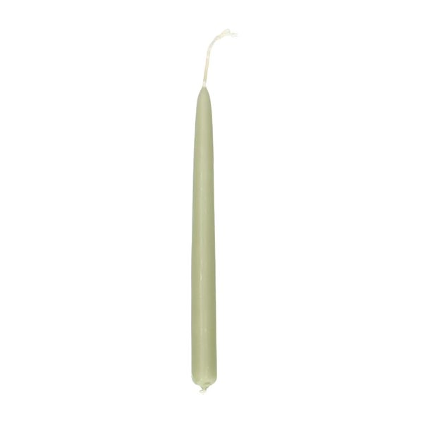 Kerzen, schmal, olivgrün, 17 cm, 10 stück