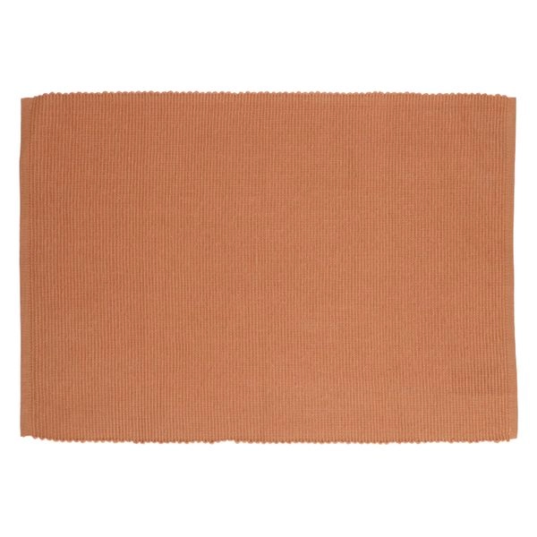 Tischset gerippt, bio-baumwolle (gots), braun, 35 x 50 cm