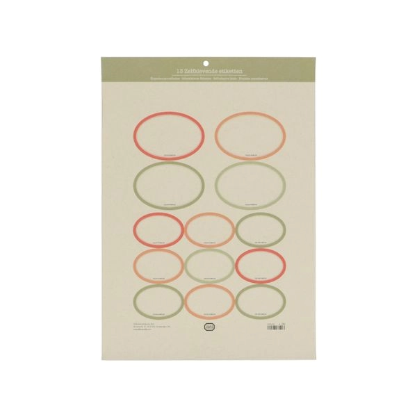 Etiketten, selbstklebend, oval