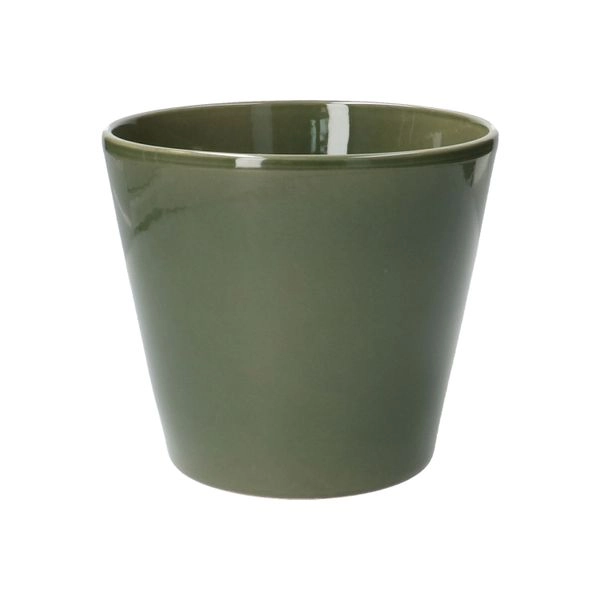 Übertopf, keramik, dunkelgrün, ø 17,5 cm
