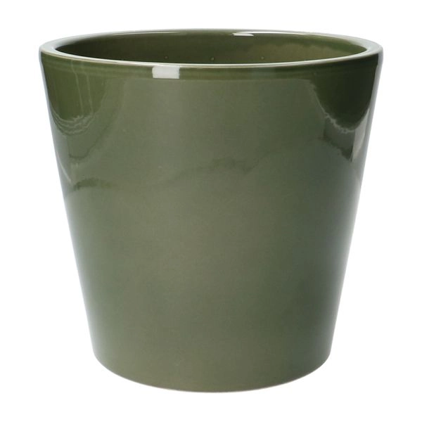 Übertopf, keramik, dunkelgrün, ø 20 cm