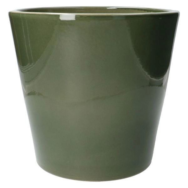 Übertopf, keramik, dunkelgrün, ø 24 cm