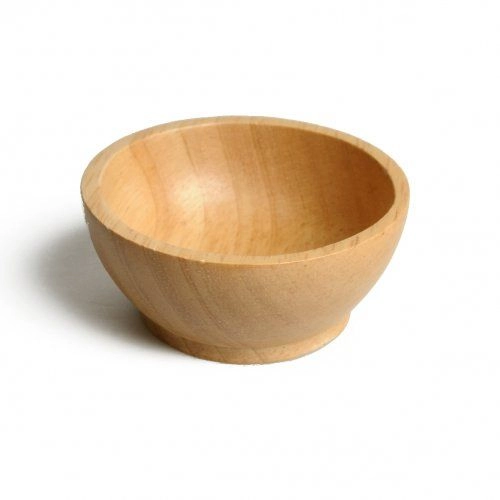 Runde schale aus kautschukholz, ø 12 cm
