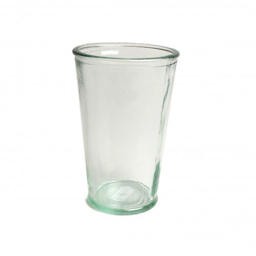 Saftglas, grünes recyclingglas, konisch