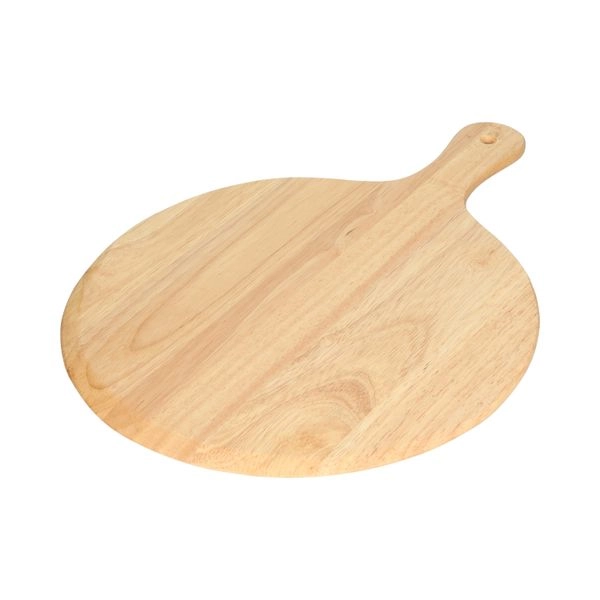 Schneide-/pizzabrett, kautschukholz, ø 33 cm