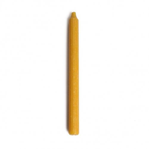 Tafelkerze, ockergelb, 27 cm