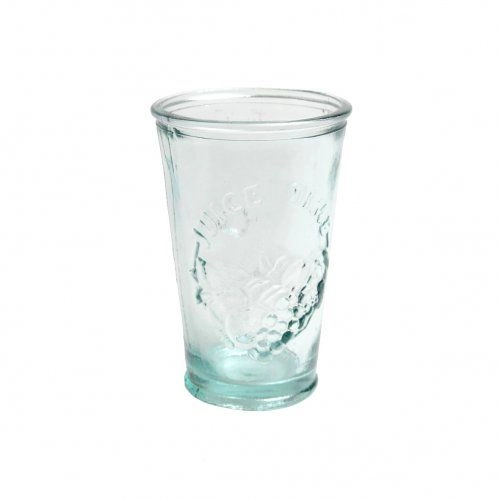 Saftglas aus grünem recyceltem glas