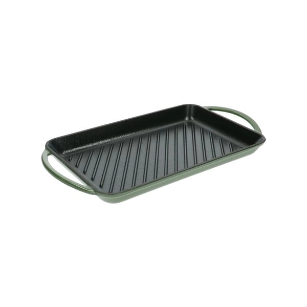 Grillpfanne, gusseisen, grün, 33 x 22 cm