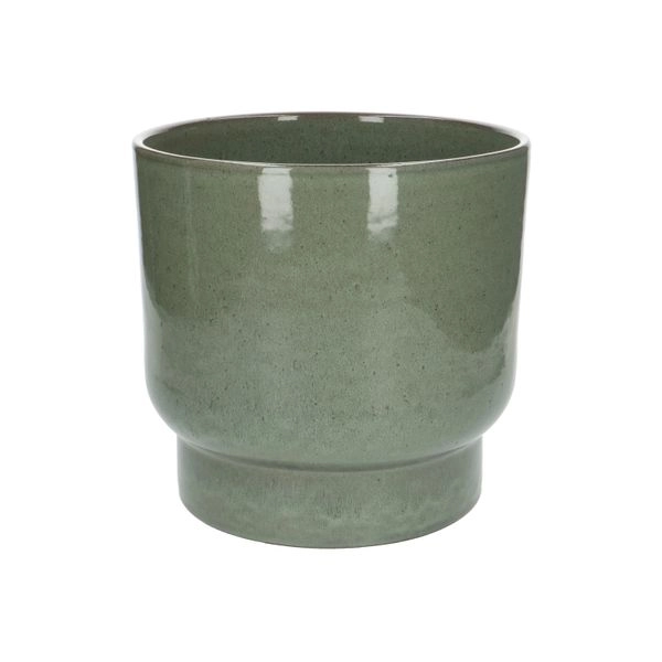 Übertopf 'mara', steingut, grün ø 24 cm
