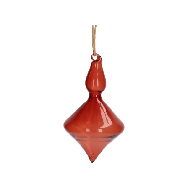 Weihnachtsanhänger zapfen, rotbraun, glas, 9,5 cm