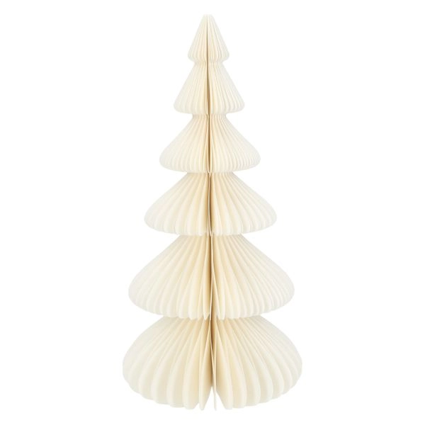 Weihnachtsbaum faltbar, papier, groß, weiß, 30 cm