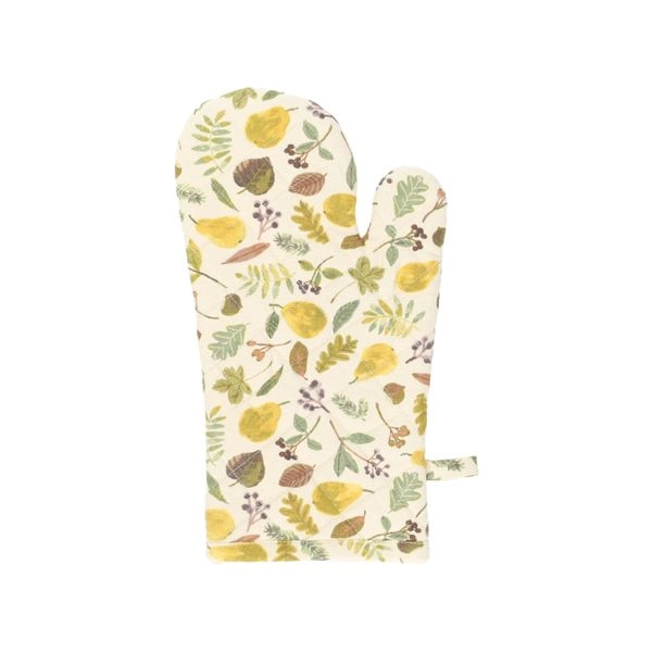 Ofenhandschuh, gots bio-baumwolle, birnenernte, 32 x 14 cm