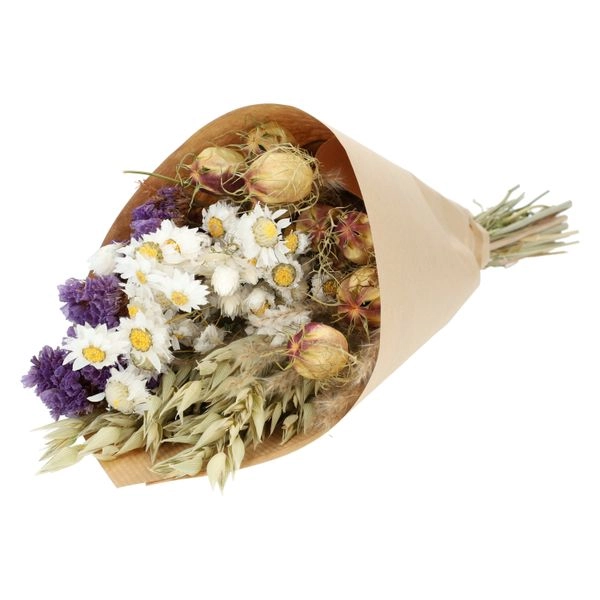 Trockenblumen, strauß, pastellblau