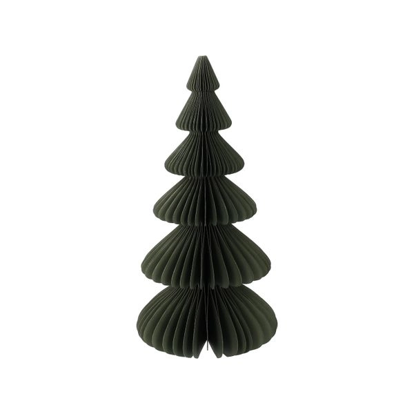 Weihnachtsbaum faltbar, papier, klein, dunkelgrün, 23 cm
