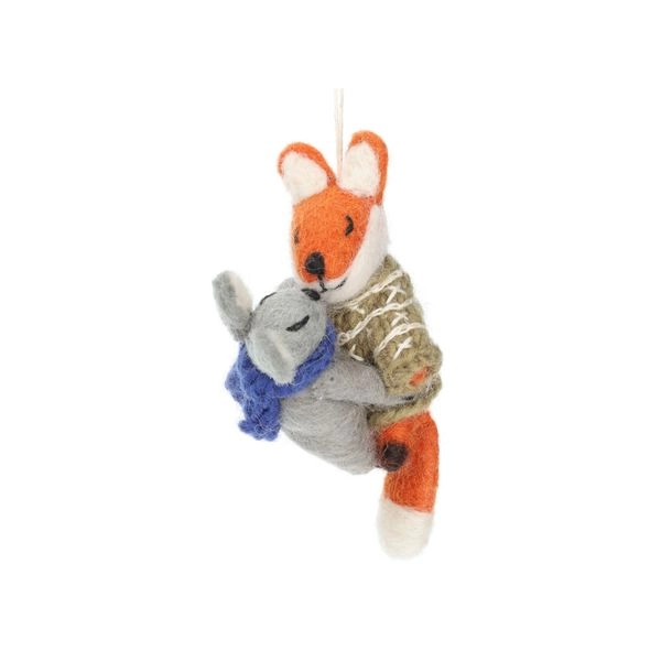 Anhänger, fuchs und maus, filz