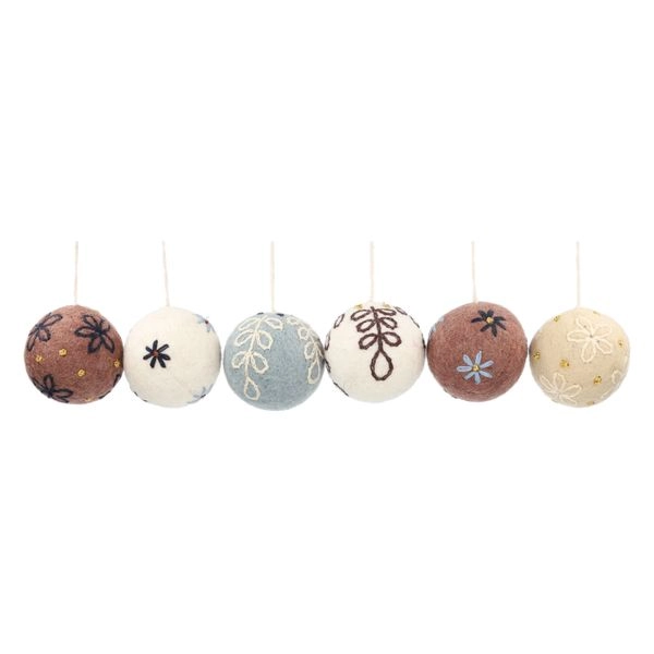 Weihnachtskugeln, 6er-set, ø 5 cm, filz