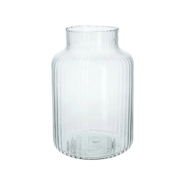 Vase, recyceltes glas, transparent, ø17 cm