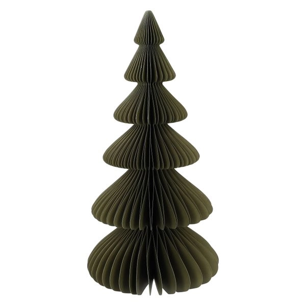 Weihnachtsbaum faltbar, papier, groß, moosgrün, 30 cm
