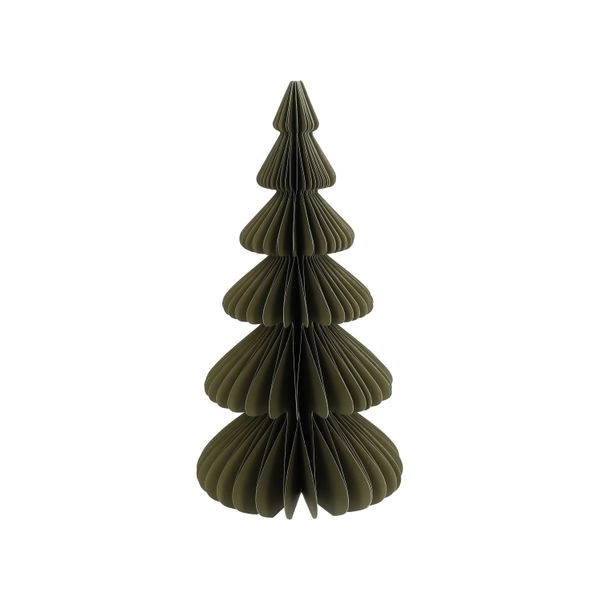 Weihnachtsbaum faltbar, papier, klein, moosgrün, 23 cm
