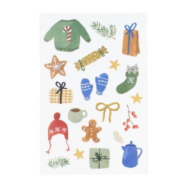 Aufkleberbögen, winteraccessoires, 6 stück