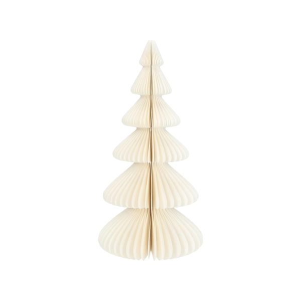 Weihnachtsbaum faltbar, papier, weiß, klein, 23 cm