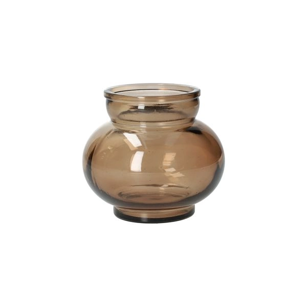 Kugelvase, recyceltes glas, braun, ø11 cm