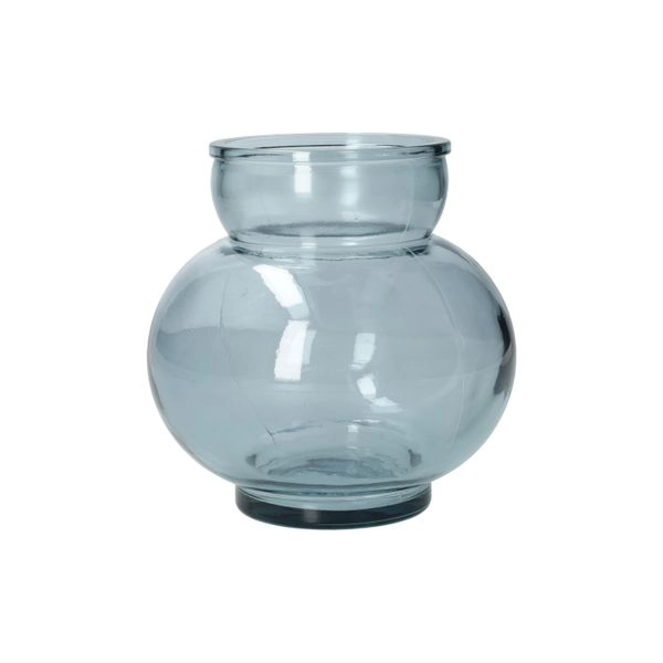 Kugelvase, recyceltes glas, blau, ø14,2 cm
