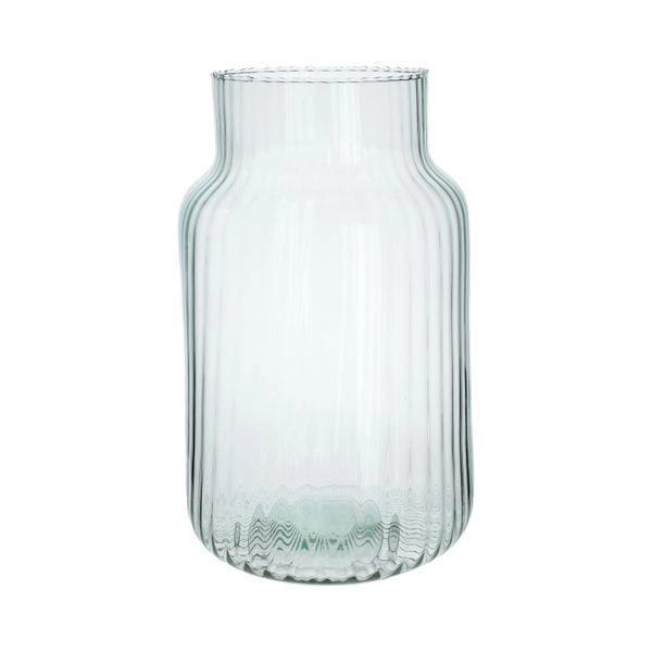 Vase, recyceltes glas, transparent, ø19 cm