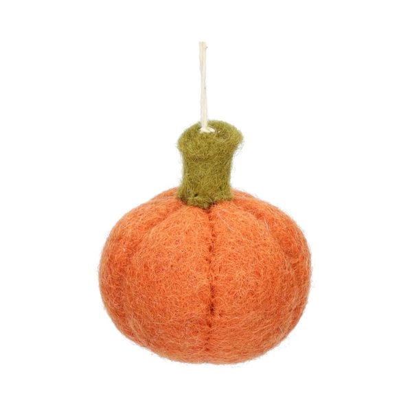 Anhänger, filz, kürbis, orange, filz
