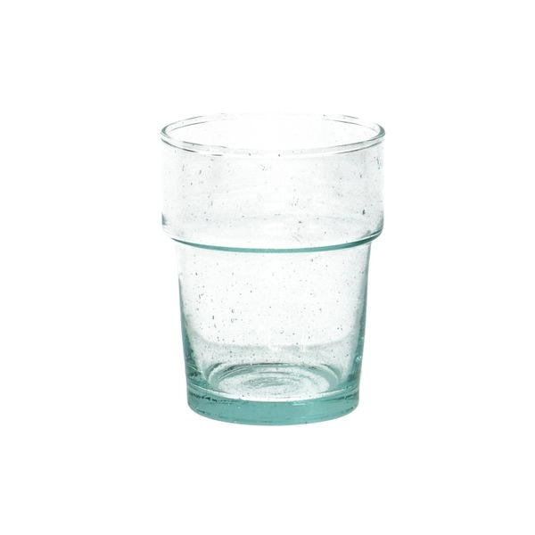 Stapelbares glas, recyceltes glas, handgeblasen, 175 ml