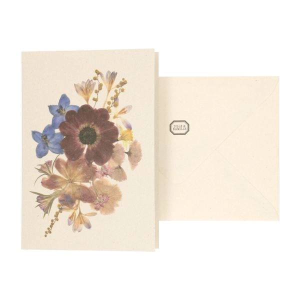 Karte mit umschlag, anemone