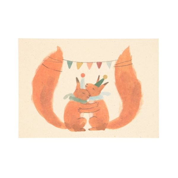Karte, feiernde eichhörnchen