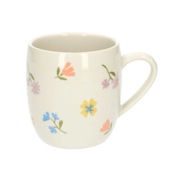 Teebecher, steingut, blümchen, ø 9,5 cm