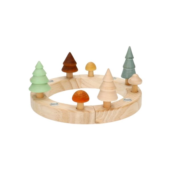 Holzkranz, adventskerzenhalter