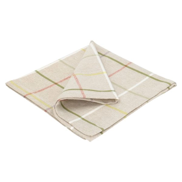 Serviette, recyc. baumwolle, kariert, 40 x 40 cm