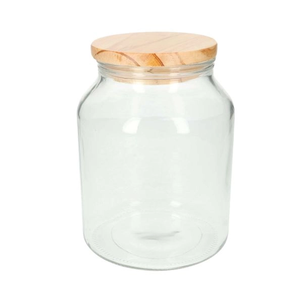 Vorratsglas mit holzdeckel, groß