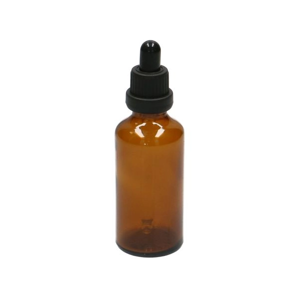 Pipettenflasche, glas, braun, 50 ml