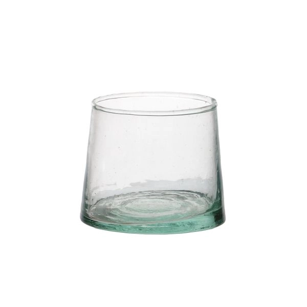 Glas, konisch, recyceltes glas, handgeblasen, 180 ml