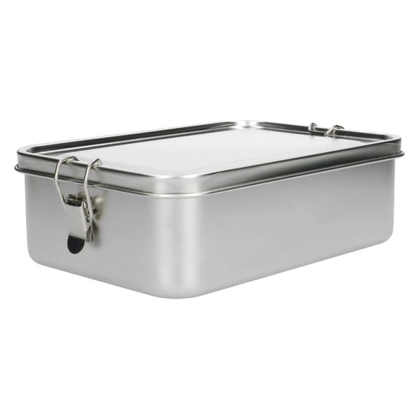 Lunchbox mit silikonring, rostfreier stahl, 2400 ml