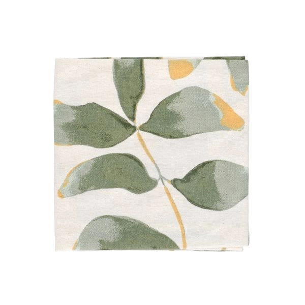 Geschirrtuch, bio-baumwolle, blatt silhouette, 50 x 70 cm