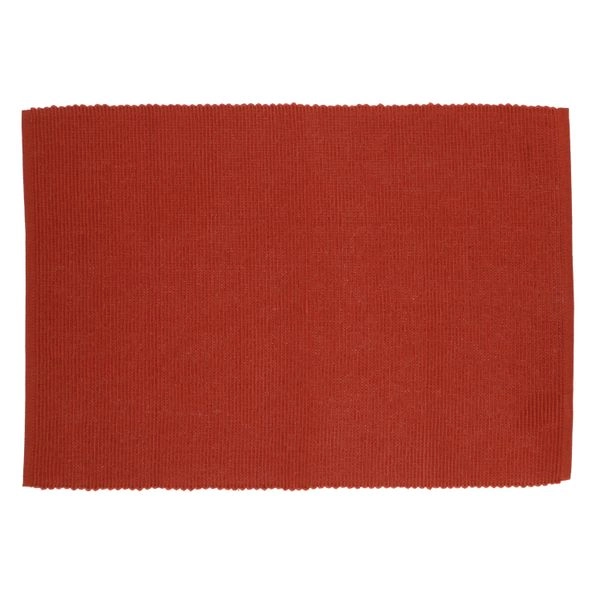 Tischset gerippt, bio-baumwolle (gots), bordeauxrot, 35 x 50 cm
