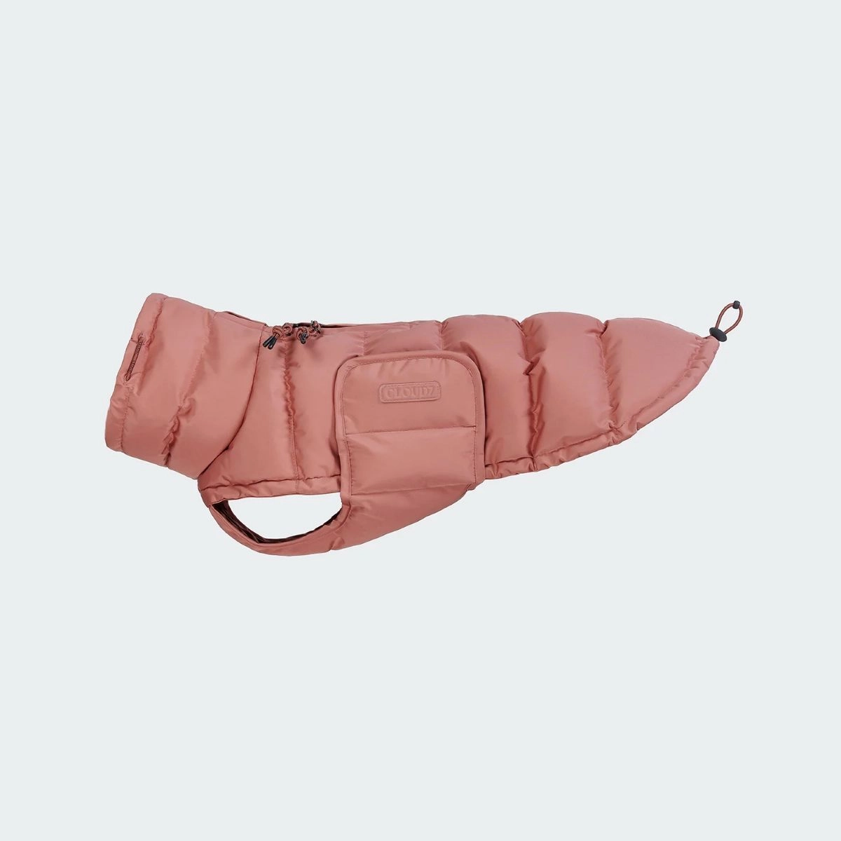 Cloud7 Hundemantel Alaska Dackel Faded Rosé 2 Rosa Winterhundemantel | Daunenmantel für Dackel | für Geschirrträger | mit Klettverschluss | mit Reissv