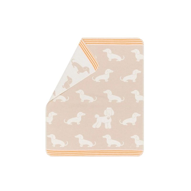 David Fussenegger Decke Baby Dackel  Beige kuschelige Hundedecke | Decke für Hund | Decke für Herrchen und Frauchen | fürs Restaurant | für Zuhause |