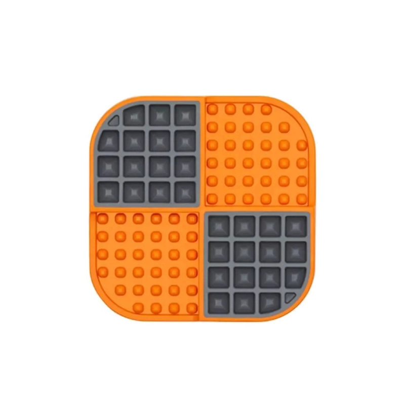LickiMat® LickiMat Slomo in Orange  Orange Schleckmatte zur Hundebeschäftigung | langsames Essen | schlecken zum beruhigen | Training