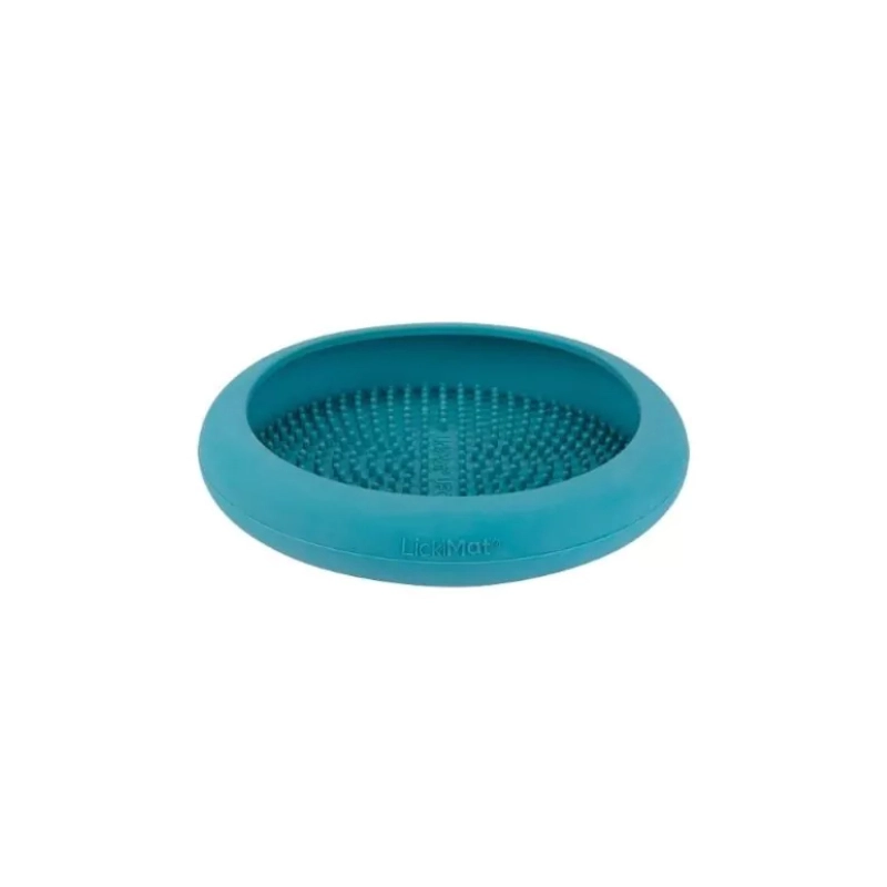 LickiMat® LickiMat Ufo in Türkis  Türkis Schleckmatte zur Hundebeschäftigung | langsames Essen | schlecken zum beruhigen | Training | mit Saugnäpfen z