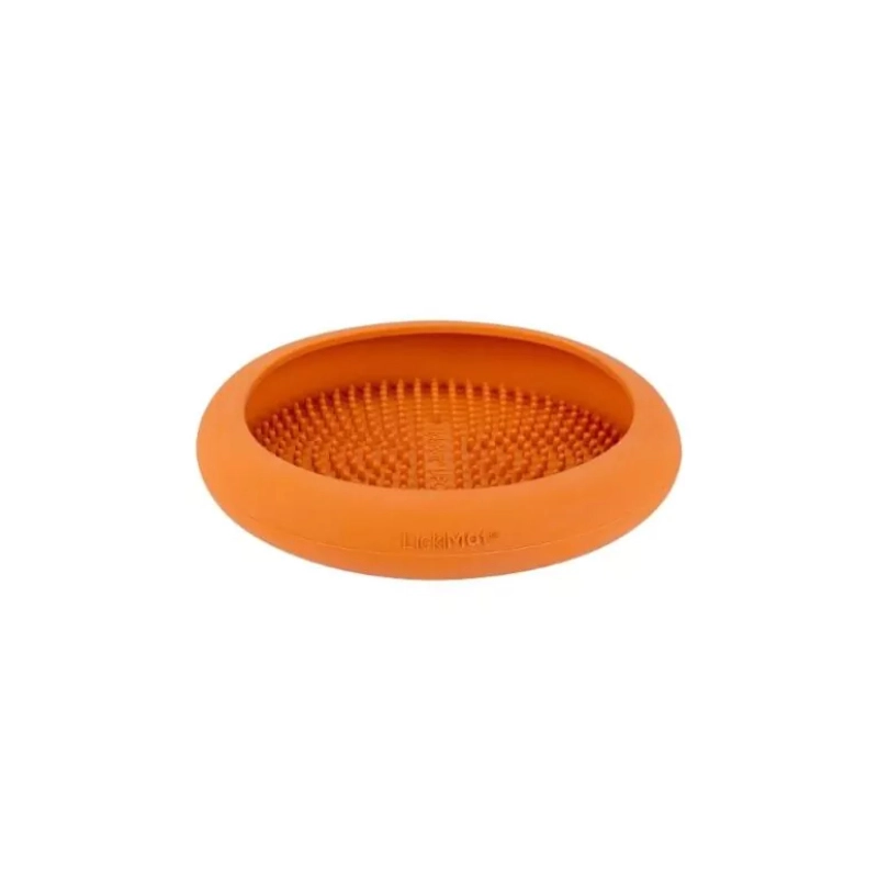 LickiMat® LickiMat Ufo in Orange  Orange Schleckmatte zur Hundebeschäftigung | langsames Essen | schlecken zum beruhigen | Training | mit Saugnäpfen z